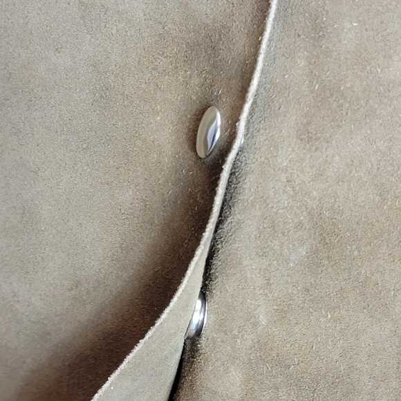 70s Bohemian Suede Midi Skirt Authentic Vintage - Picture 9 of 9